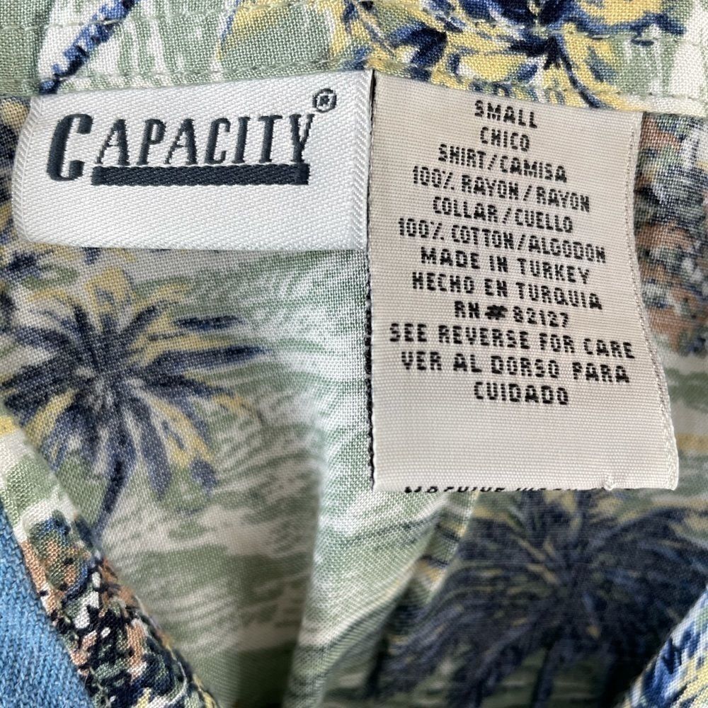 Capacity Palm Tree Shirt & Matching Shorts EUC - Picture 7 of 11